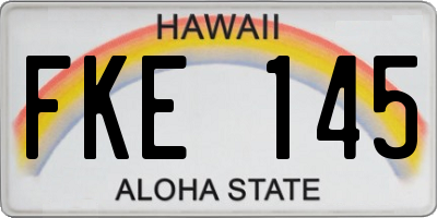 HI license plate FKE145