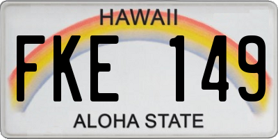 HI license plate FKE149