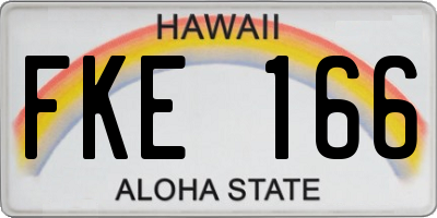 HI license plate FKE166