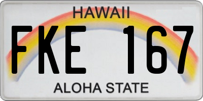 HI license plate FKE167