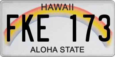 HI license plate FKE173
