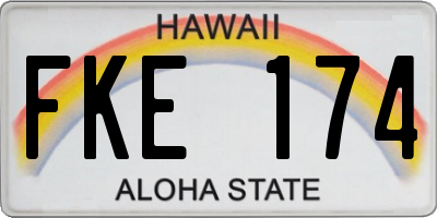 HI license plate FKE174