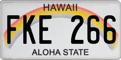 HI license plate FKE266