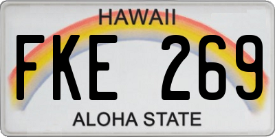 HI license plate FKE269
