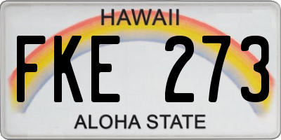 HI license plate FKE273