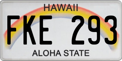 HI license plate FKE293