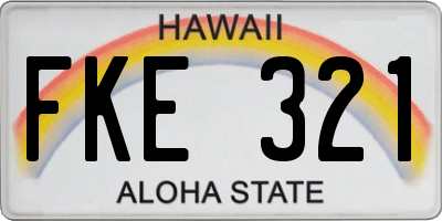 HI license plate FKE321