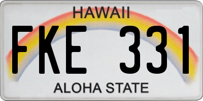 HI license plate FKE331