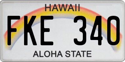 HI license plate FKE340