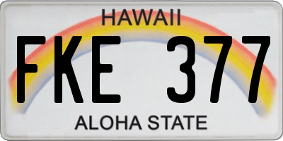 HI license plate FKE377