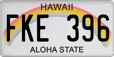 HI license plate FKE396