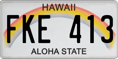 HI license plate FKE413