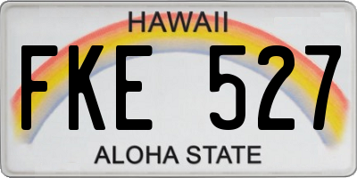 HI license plate FKE527