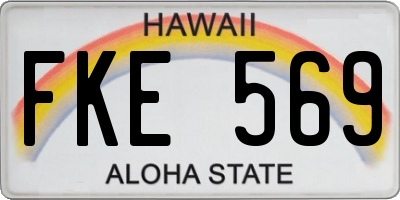 HI license plate FKE569
