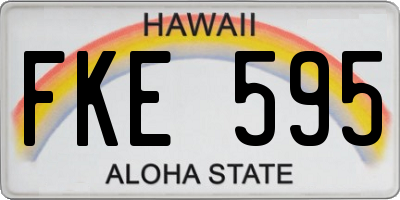 HI license plate FKE595
