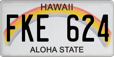 HI license plate FKE624