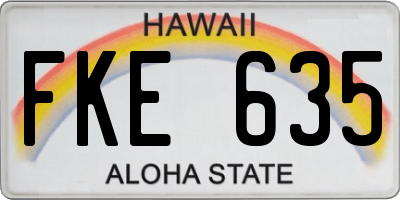 HI license plate FKE635