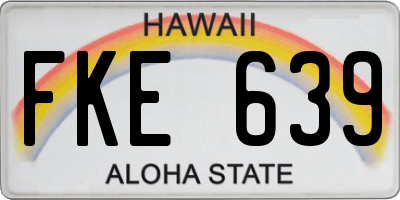 HI license plate FKE639