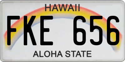 HI license plate FKE656