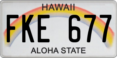 HI license plate FKE677