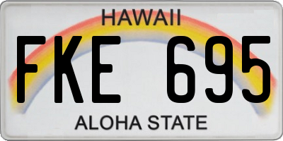 HI license plate FKE695