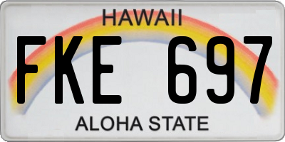 HI license plate FKE697
