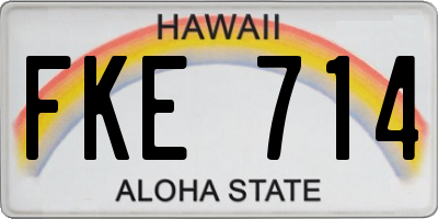 HI license plate FKE714