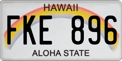 HI license plate FKE896