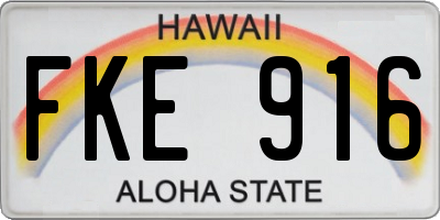 HI license plate FKE916