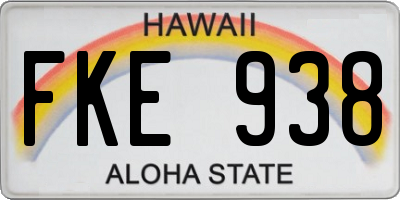 HI license plate FKE938