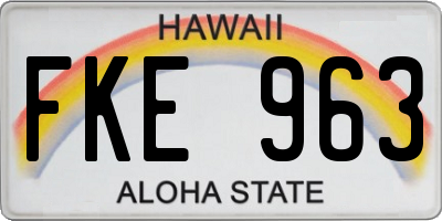 HI license plate FKE963