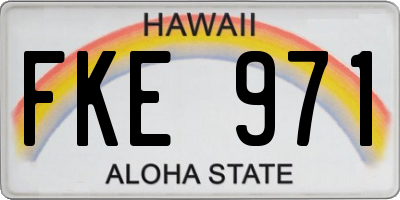 HI license plate FKE971