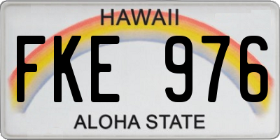 HI license plate FKE976