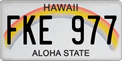HI license plate FKE977
