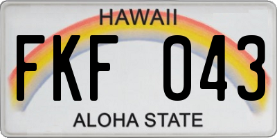 HI license plate FKF043