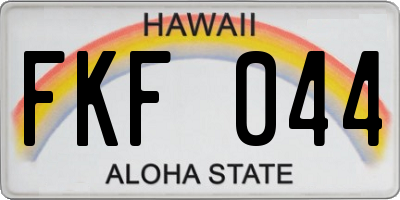 HI license plate FKF044