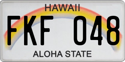HI license plate FKF048
