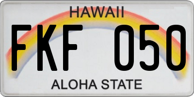 HI license plate FKF050