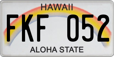 HI license plate FKF052