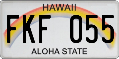 HI license plate FKF055