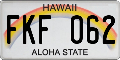 HI license plate FKF062