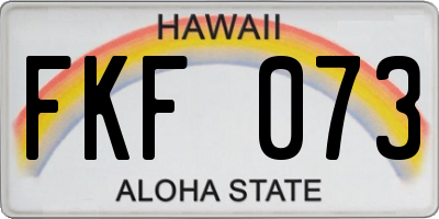 HI license plate FKF073