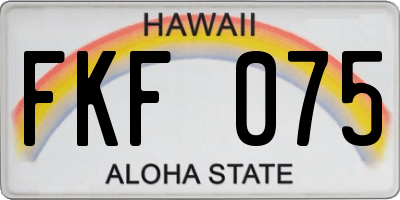 HI license plate FKF075