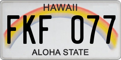 HI license plate FKF077