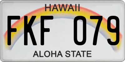 HI license plate FKF079