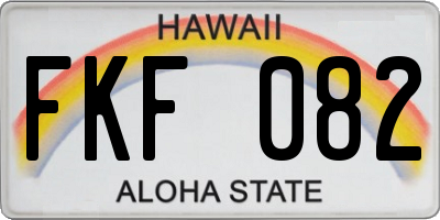 HI license plate FKF082