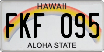 HI license plate FKF095