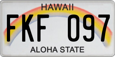 HI license plate FKF097