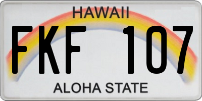 HI license plate FKF107