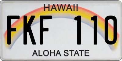 HI license plate FKF110